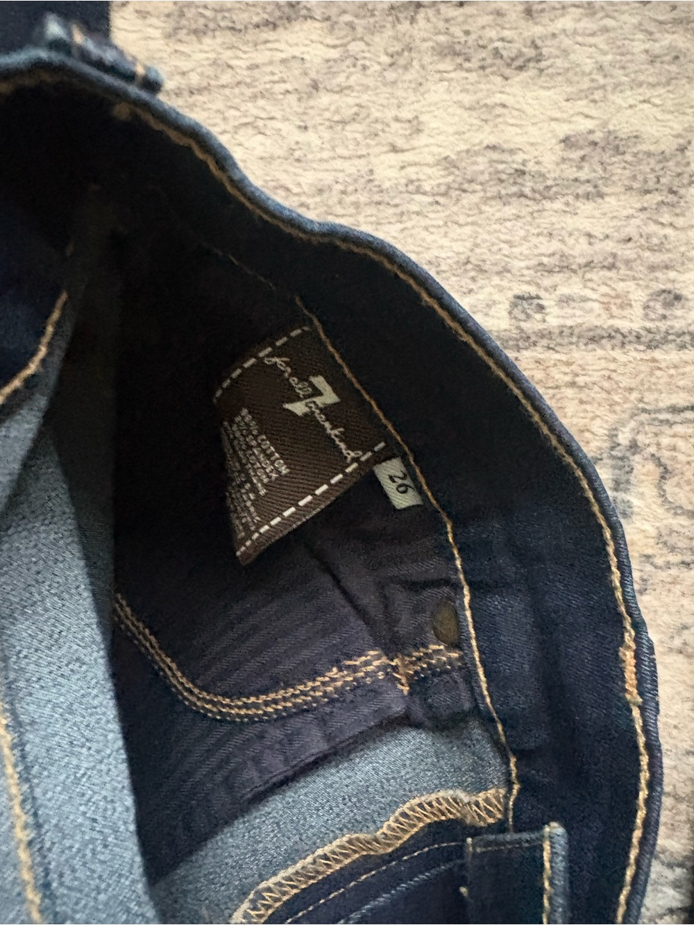 7 for all mankind western cowgirl bootcut jeans size 26 LONG the skinny bootcut - Picture 6 of 7